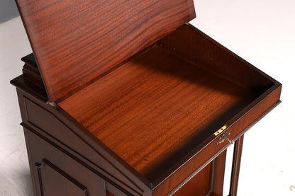 Wunderschöner Englischer Davenport Schreibtisch Desk Sekretär Lederauflage Kommode