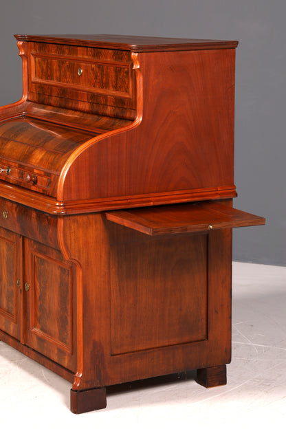 G272 Finish cm Beeindruckender Louis Philippe Sekretär Antik Rollladen Sekretär Schreibtisch Nussbaum Aufsatzsekretär (Kopie)