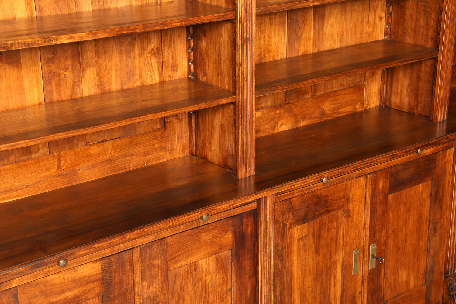 Traumhaftes XXL massiv Holz Regal Kolonial Schrank Antik Stil Bücherregal Kommode Bibliothek Bücherwand