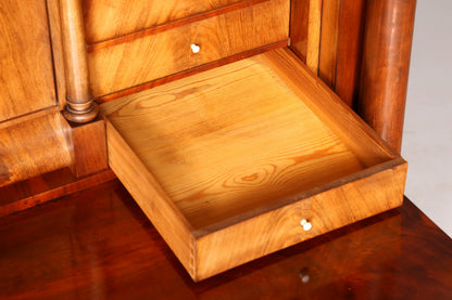 Beeindruckender Biedermeier Sekretär Louis Philippe Vertiko Antik Kommode Schreibkommode Office Desk
