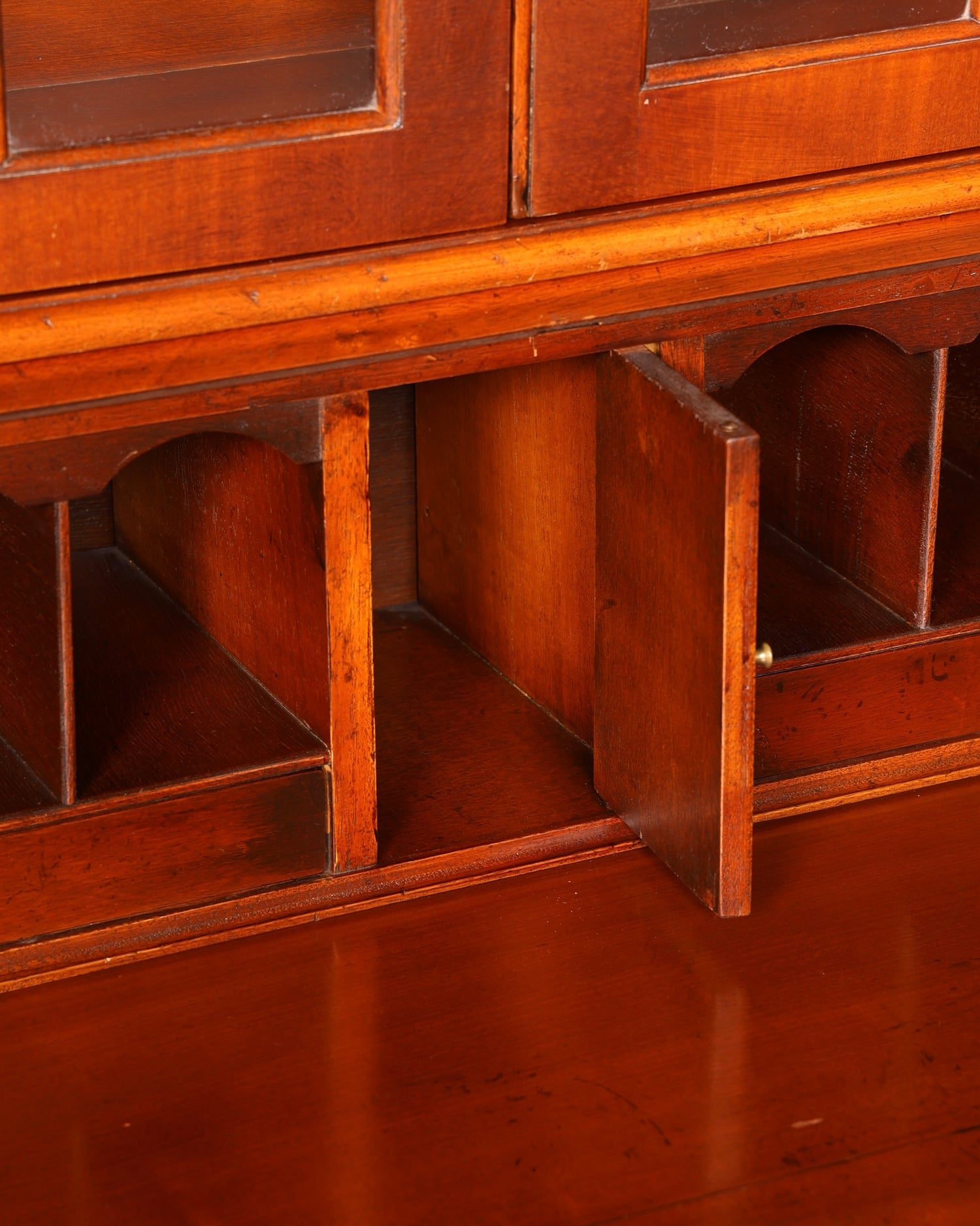 Prachtige Engelse secretaire met opzetkast, secretaire, boekenkast, vitrine, mahonie, antiek, kantoorschrijftafel, VK