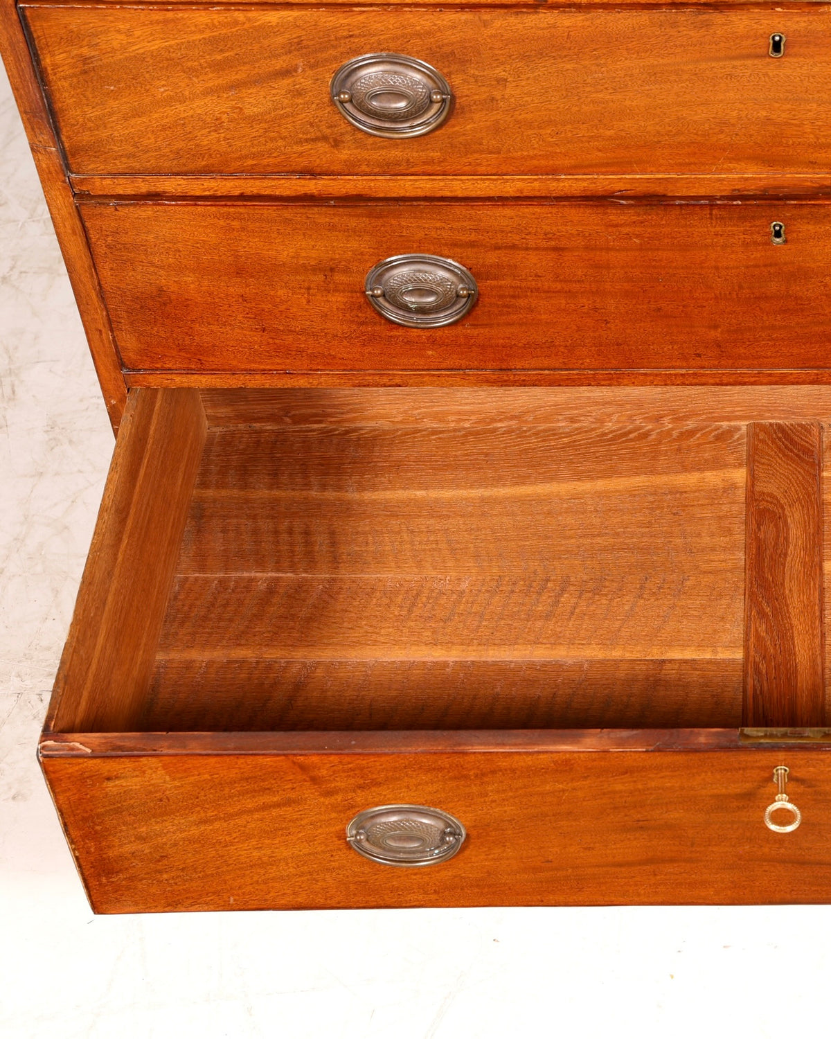 Beautiful antique English secretary desk with hutch, bookcase, display cabinet, mahogany office writing cabinet, UK