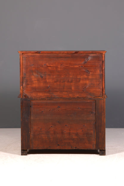 G272 Finish cm Beeindruckender Louis Philippe Sekretär Antik Rollladen Sekretär Schreibtisch Nussbaum Aufsatzsekretär (Kopie)