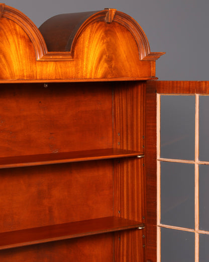 Prachtige Engelse secretaire met opzetkast, secretaire, boekenkast, vitrine, mahonie, antiek, kantoorschrijftafel, VK