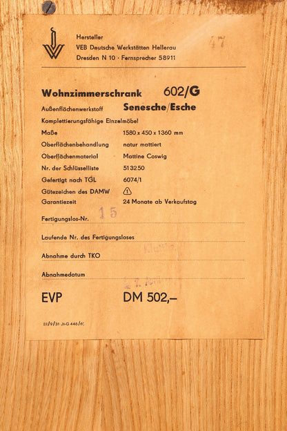 G246 Finish Traumhafter Mid Century Highboard Retro Vitrine 60er Jahre Schrank Kommode (Kopie)