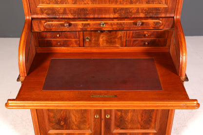 G272 Finish cm Beeindruckender Louis Philippe Sekretär Antik Rollladen Sekretär Schreibtisch Nussbaum Aufsatzsekretär (Kopie)