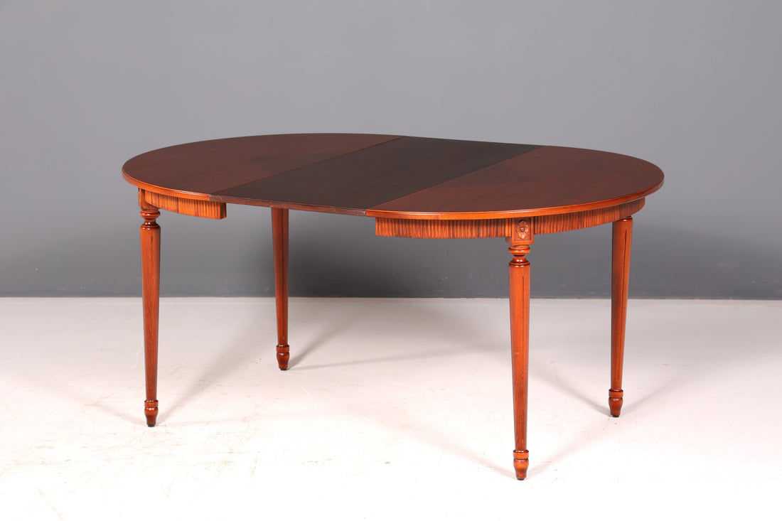 Stijlvolle tafel in Gustavische stijl Keukentafel Uitschuifbaar Antieke stijl Eetkamertafel Eettafel Rond Vintage