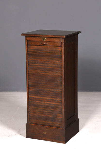Schlichter Bauhaus Rollladenschrank Jalousieschrank Aktenschrank Art Deco Büroschrank Antik Vintage