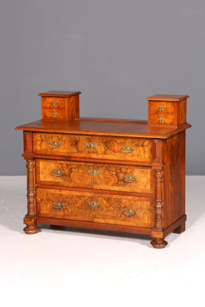 Wunderschöne Gründerzeit Kommode Louis Philippe Nussbaum Schubladenkommode Sideboard Antik um 1880