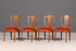 Wunderschöne 4er Set Englische Stühle Regency 60er Jahre Dining Chairs Antik Polsterstühle