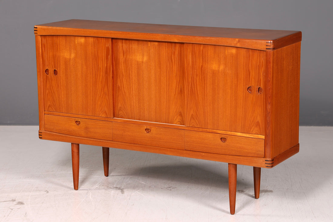Prachtig Bramin-highboard van teak, Deens design, dressoirkast, mid-century vintage uit de jaren 60