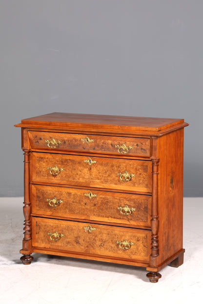 Traumhafte Gründerzeit Kommode Louis Philippe Nussbaum Schubladen Kommode Sideboard um 1880