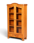 Hauptstadt Möblerei Biedermeier Vitrine aus massivem Weichholz mit Glastüren und Schublade im Landhausstil