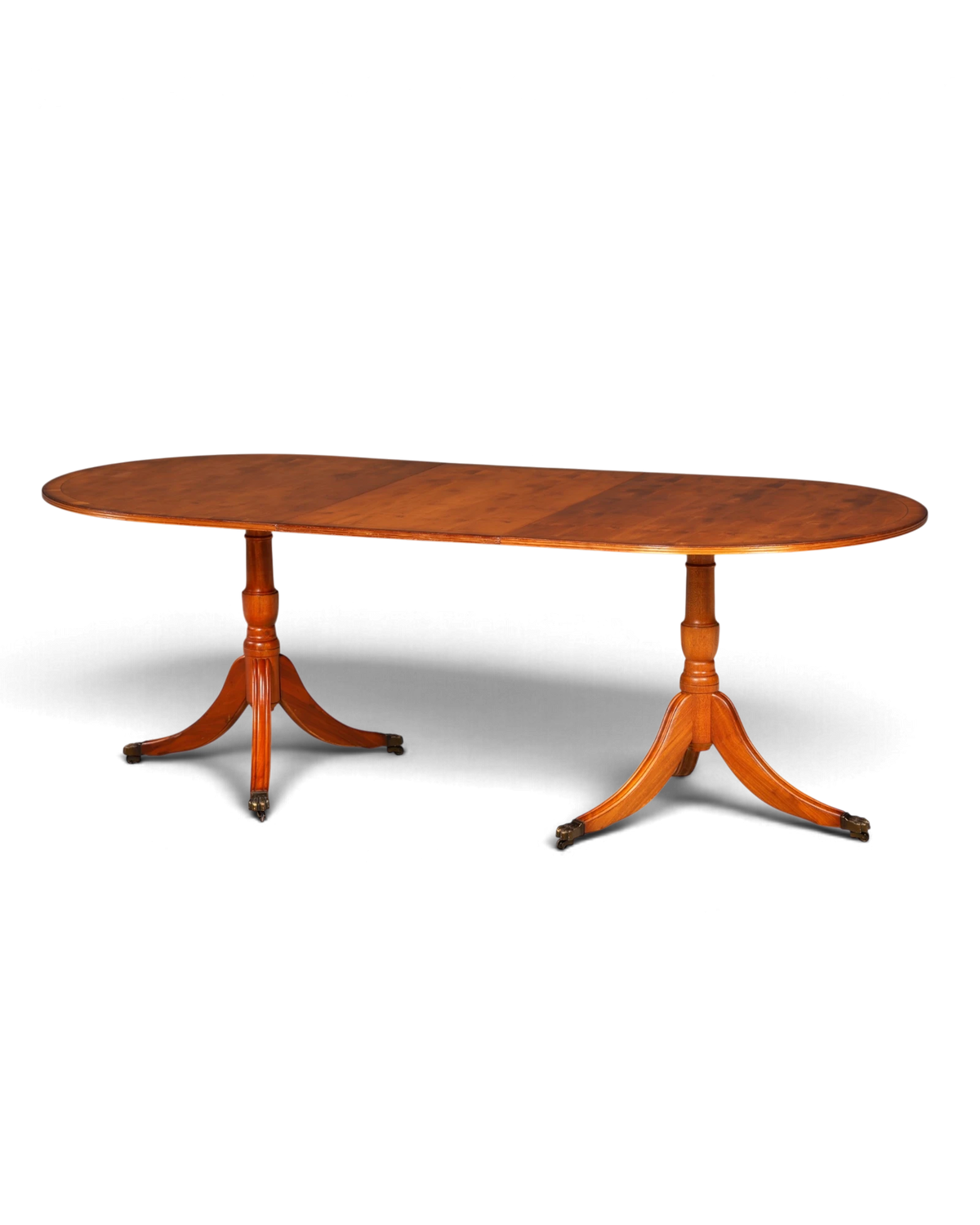 Prachtige Engelse uitschuifbare eettafel van taxushout, keukentafel, eetkamertafel in regencystijl, massief hout