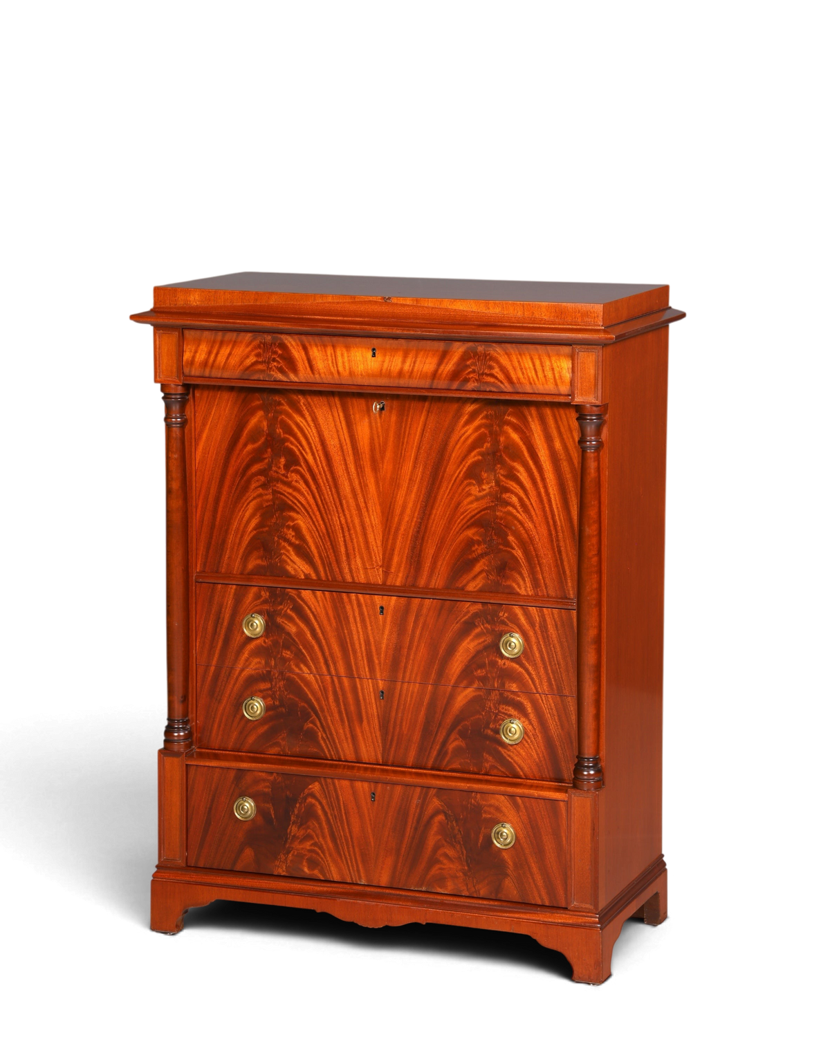 Stilvoller Original Biedermeier Sekretär Englisch Kommode Antik Bürokommode