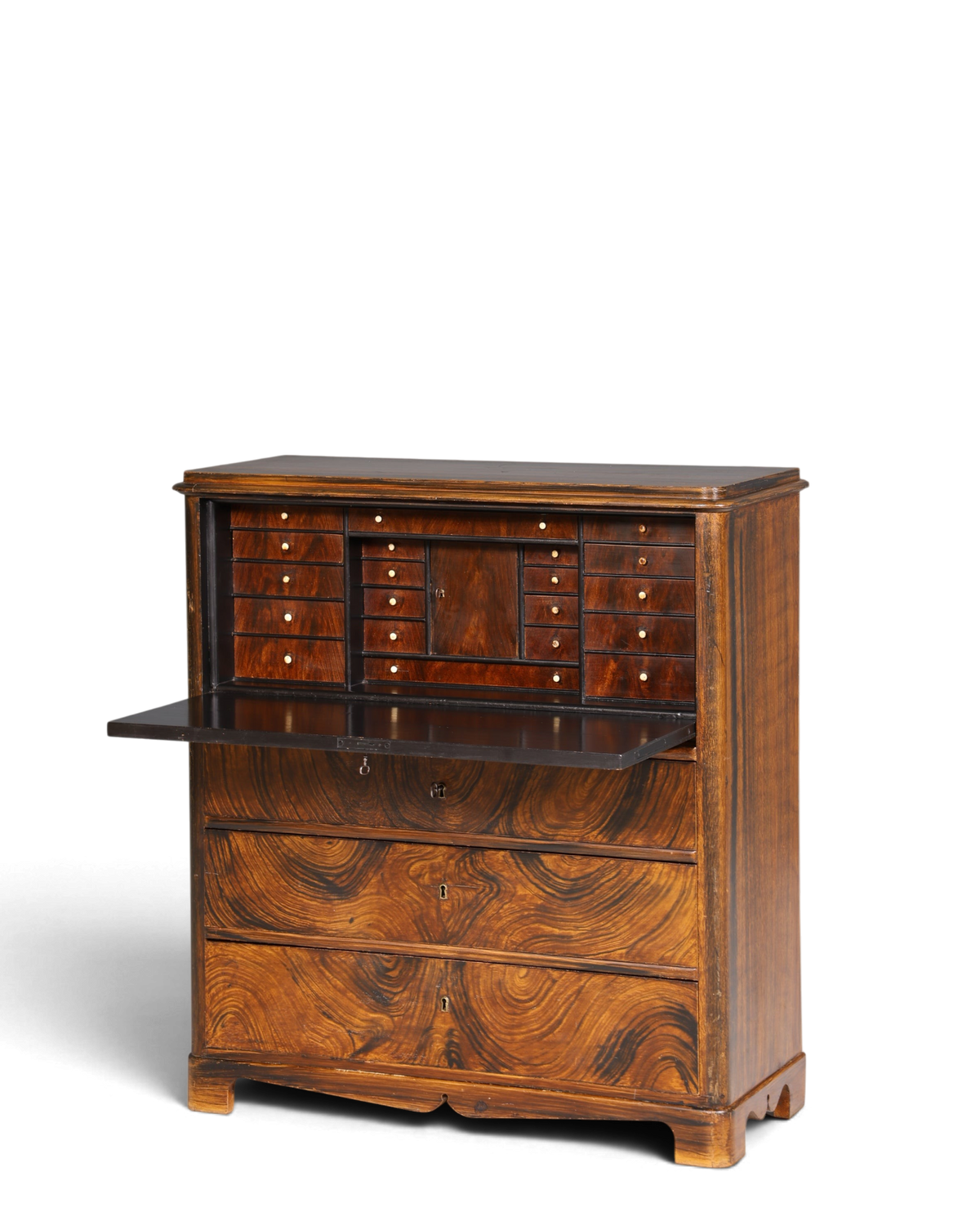 Stilvoller Biedermeier Sekretär Vertiko Antik Kommode Louis Philippe Schreibkommode