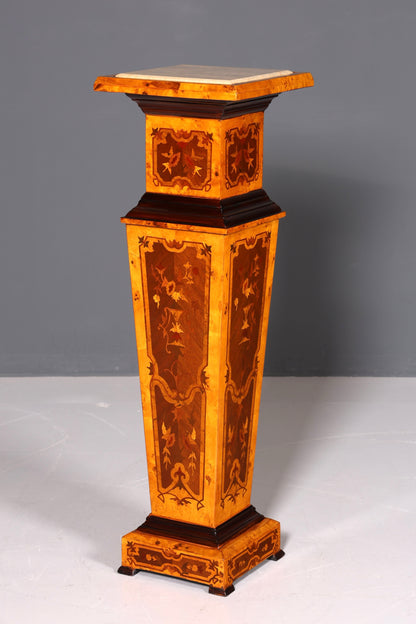 Traumhafte Barock Stil Säule Louis XV Blumensäule Naturstein Marmor Ablage Tisch