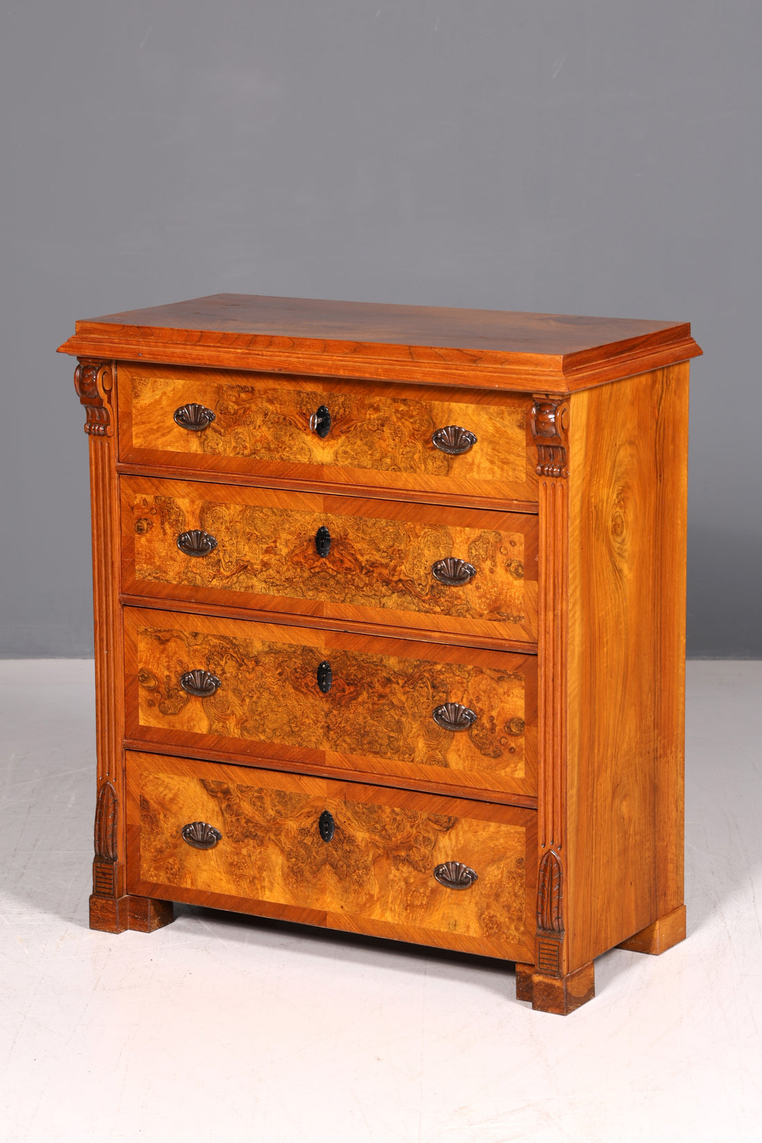 Beautiful Gründerzeit Dresser Louis Philippe Antique Sideboard Drawer Dresser Linen Cabinet