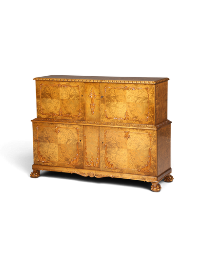 Traumhafter Chippendale Schrank Barock Stil Vertiko Highboard Englisch Antik 50s 60s Kommode