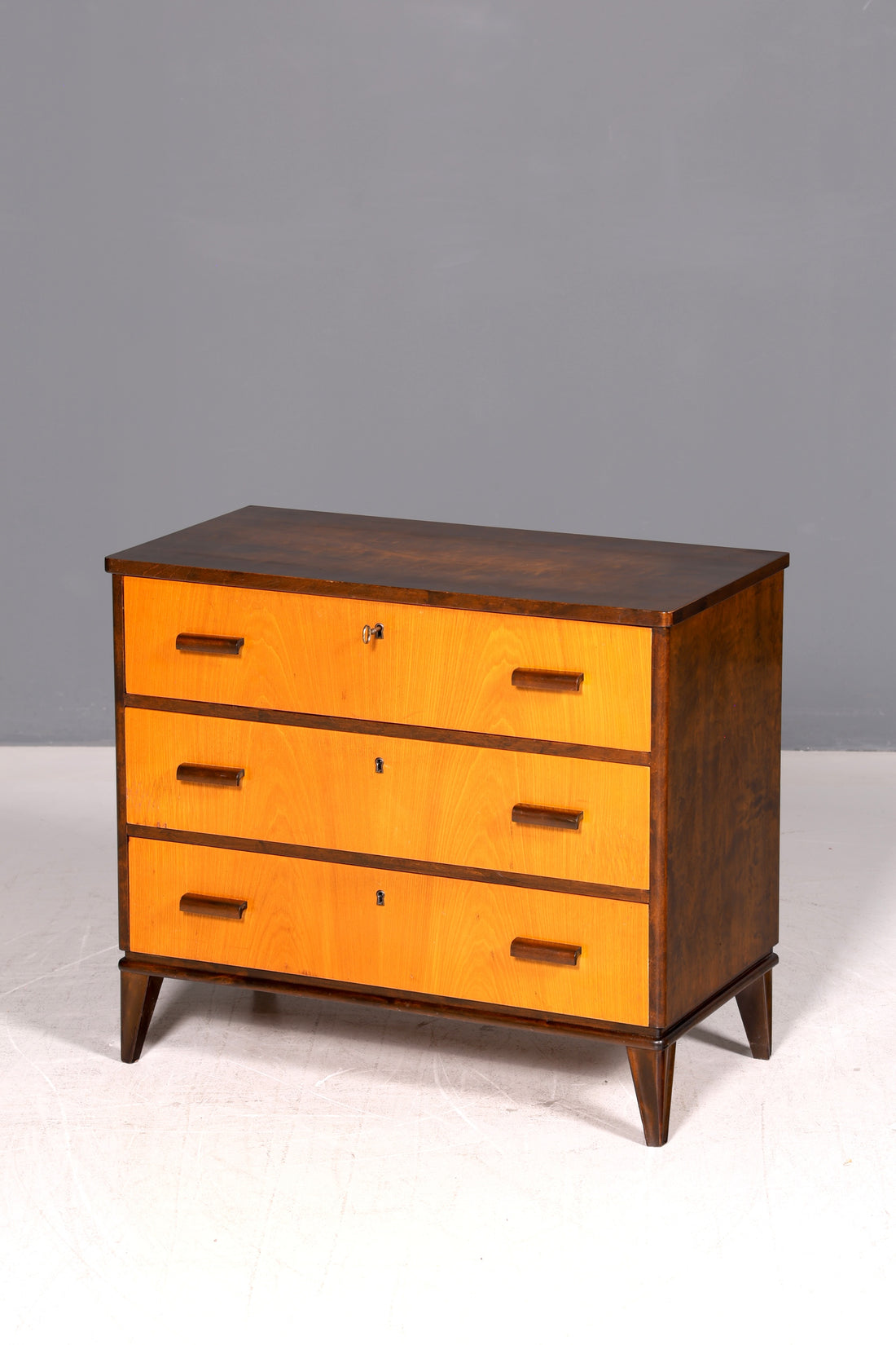Beautiful Mid Century Chest of Drawers Vintage TV Sideboard 60s Cabinet Hallway Chest of Drawers Folding Cabinet