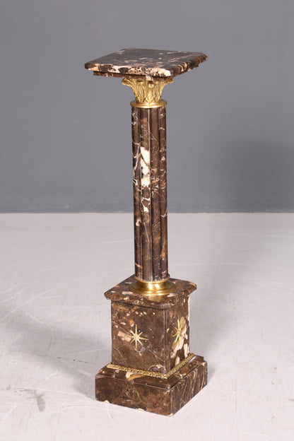 Wunderschöne Barock Stil Säule Louis XV Marmor Blumensäule Naturstein Sockel Ablage