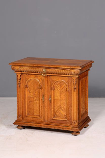 Droomachtige Gründerzeit-kast, antiek dressoir, commode, Louis Philippe, wandtafel, vertiko