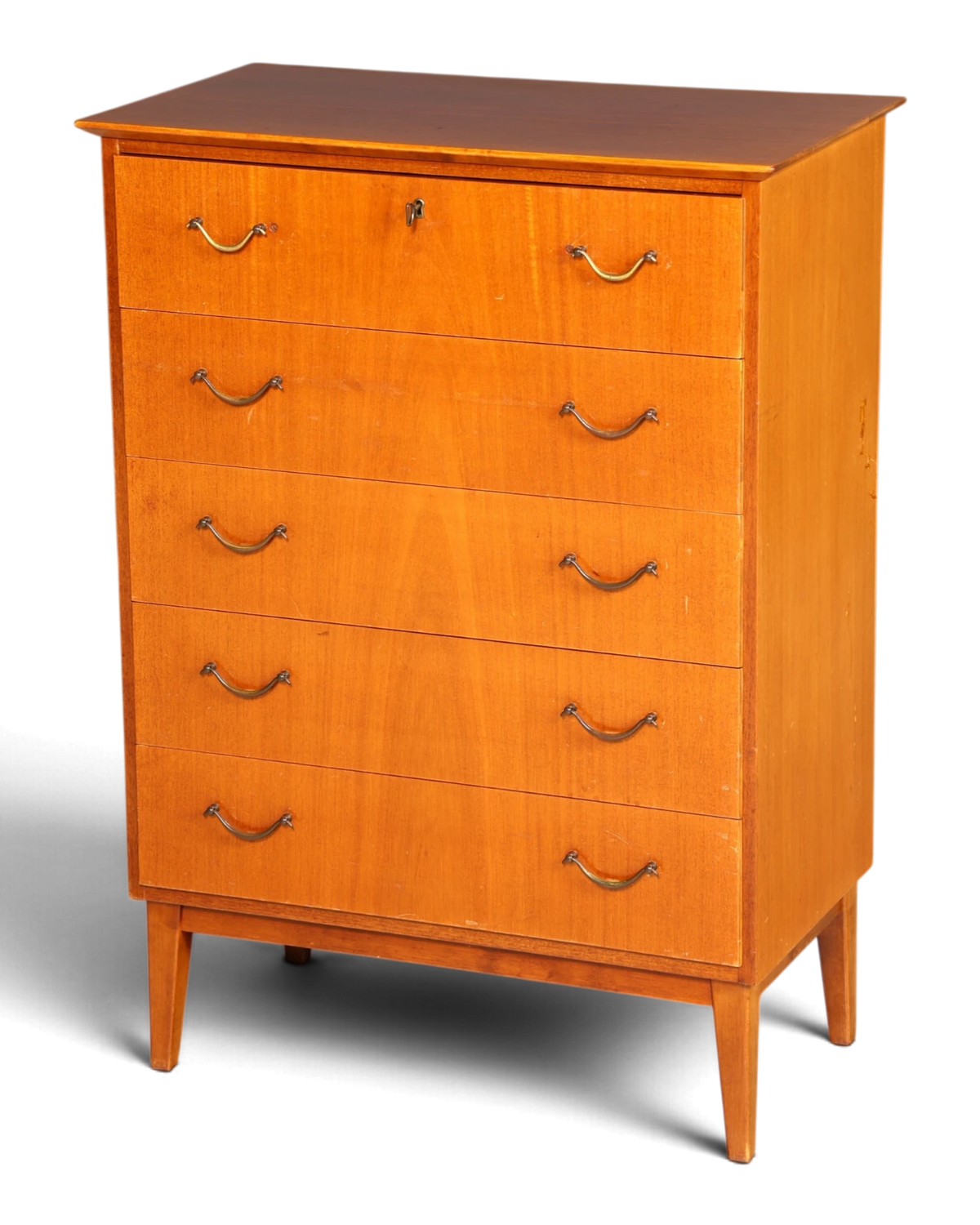 Beautiful mid-century teak dresser, linen chest, vintage 60s 70s cabinet, chest of drawers