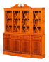 Hauptstadt Möblerei englische Vitrine aus Holzfurnier mit verglasten Türen, höhenverstellbaren Regalen und Schubladen