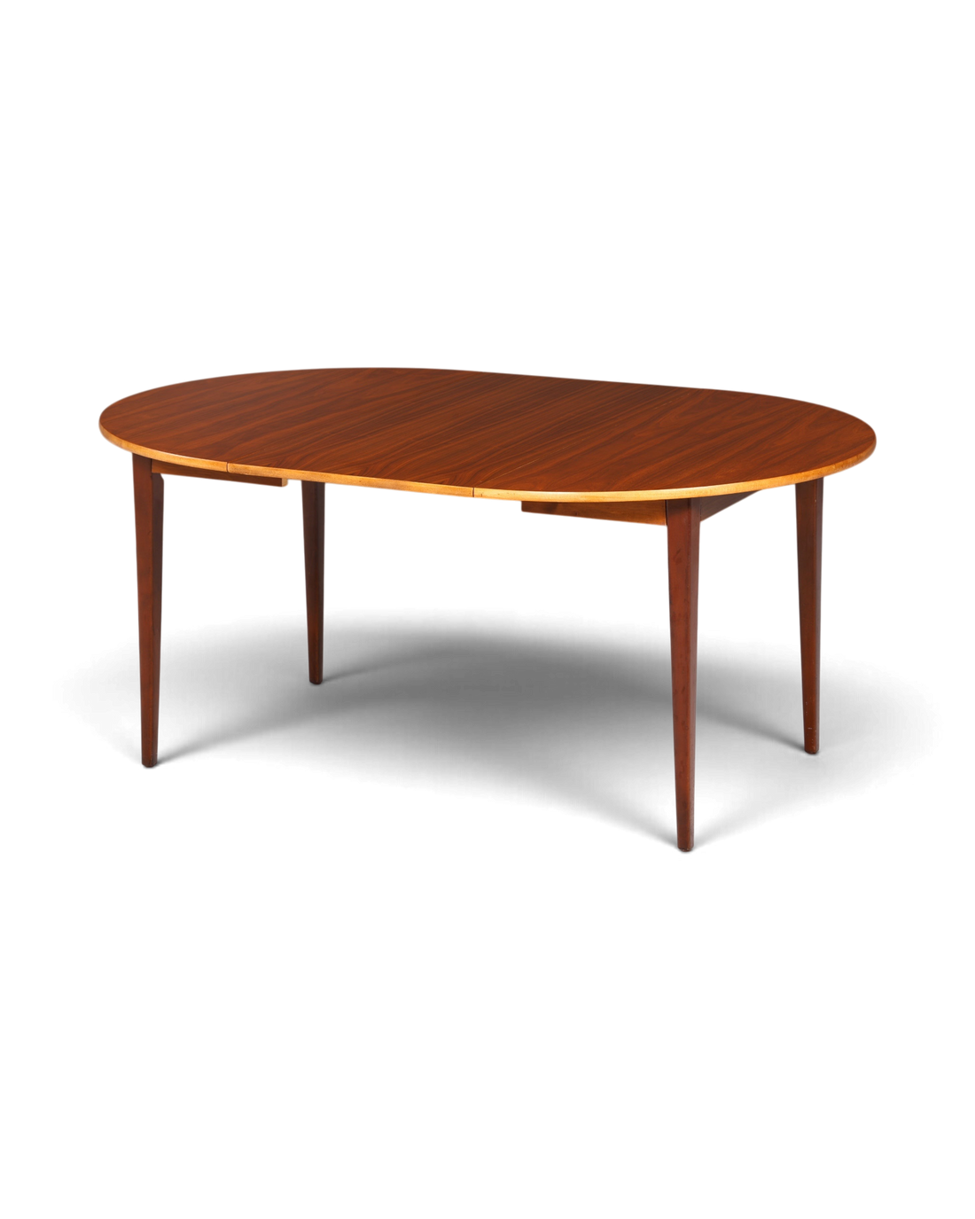 Hauptstadt Möblerei Mid Century esintili, ahşap, yuvarlak ve genişletilebilir vintage yemek masası