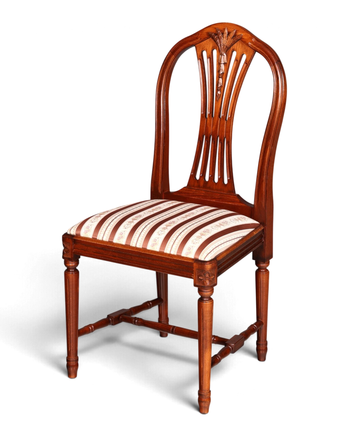 Stunning English Chair, Mahogany Upholstered Dining Chair, Kitchen Chair, Desk Chair, Hepplewhite Style 2 of 2