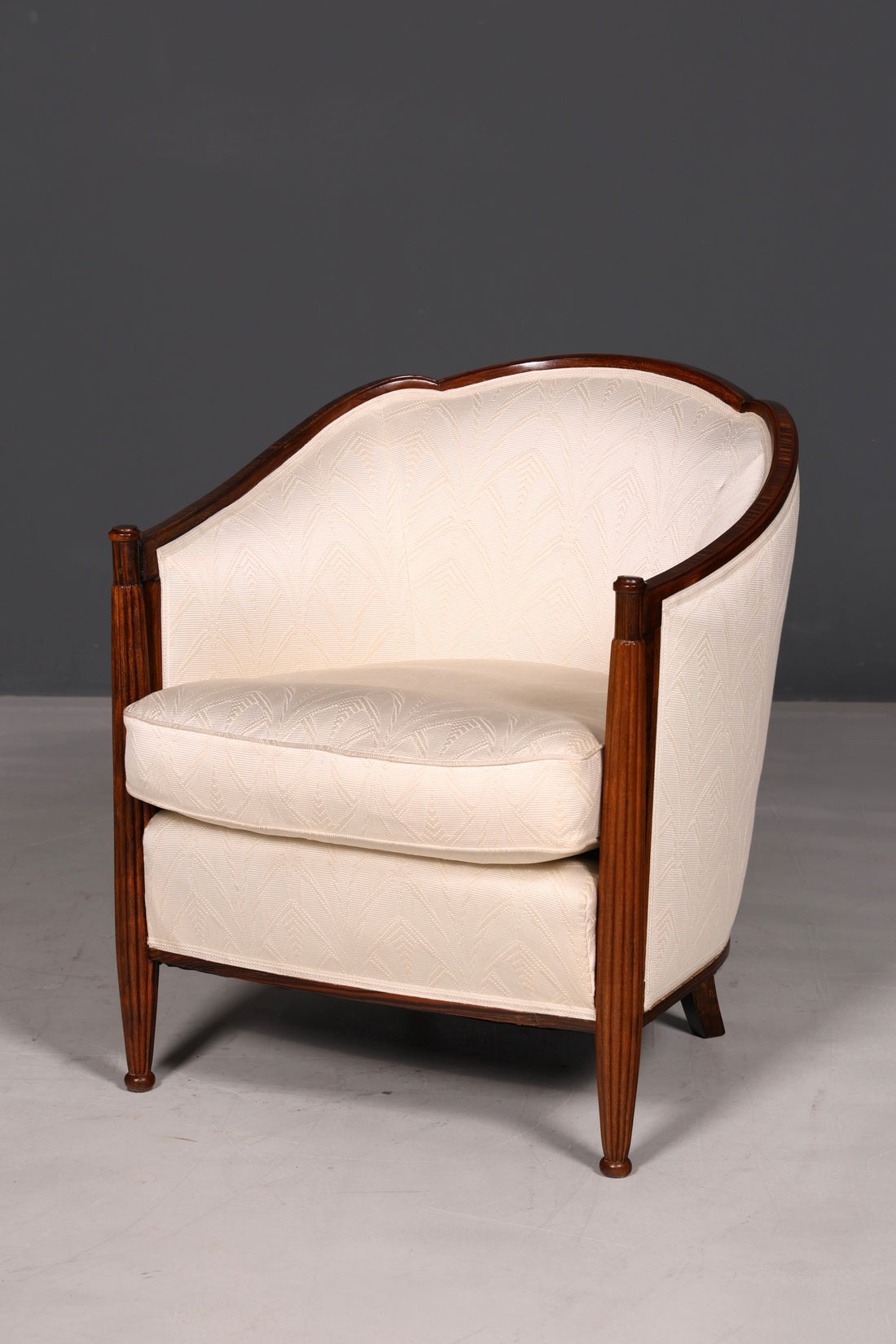 Elegant Art Deco fauteuil, clubfauteuil, loungestoel, fauteuil met armleuningen, vintage fauteuil, gestoffeerde fauteuil, 2 van 2