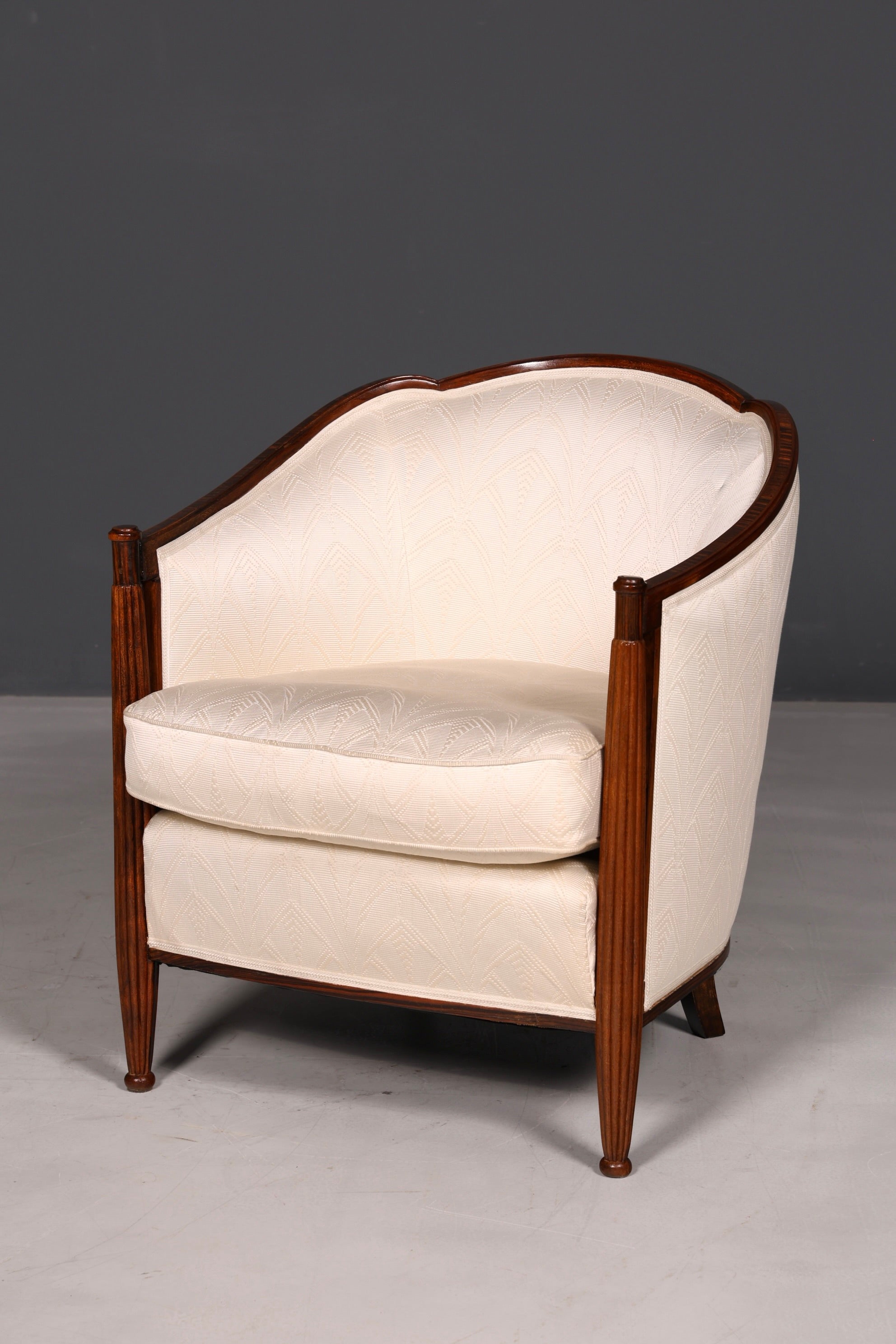 Elegant Art Deco fauteuil, clubfauteuil, loungestoel, fauteuil met armleuningen, vintage fauteuil, gestoffeerde fauteuil, 2 van 2