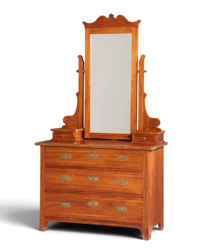 Wunderschöne Jugendstil Kommode Antik Sideboard mit Spiegel Flurkommode Frisierkommode