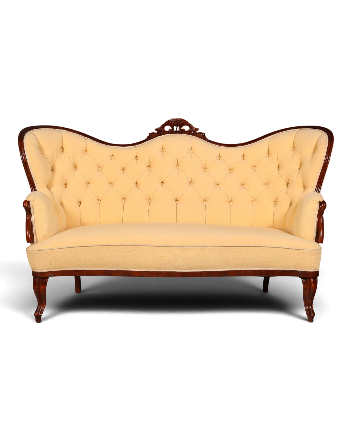 Stunning Louis Philippe sofa, Loriot canapé, Biedermeier antique couch with button tufting