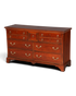 Hauptstadt Möblerei Kommode aus dunklem Holz mit neun Schubladen und klassischen Messinggriffen im Landhausstil