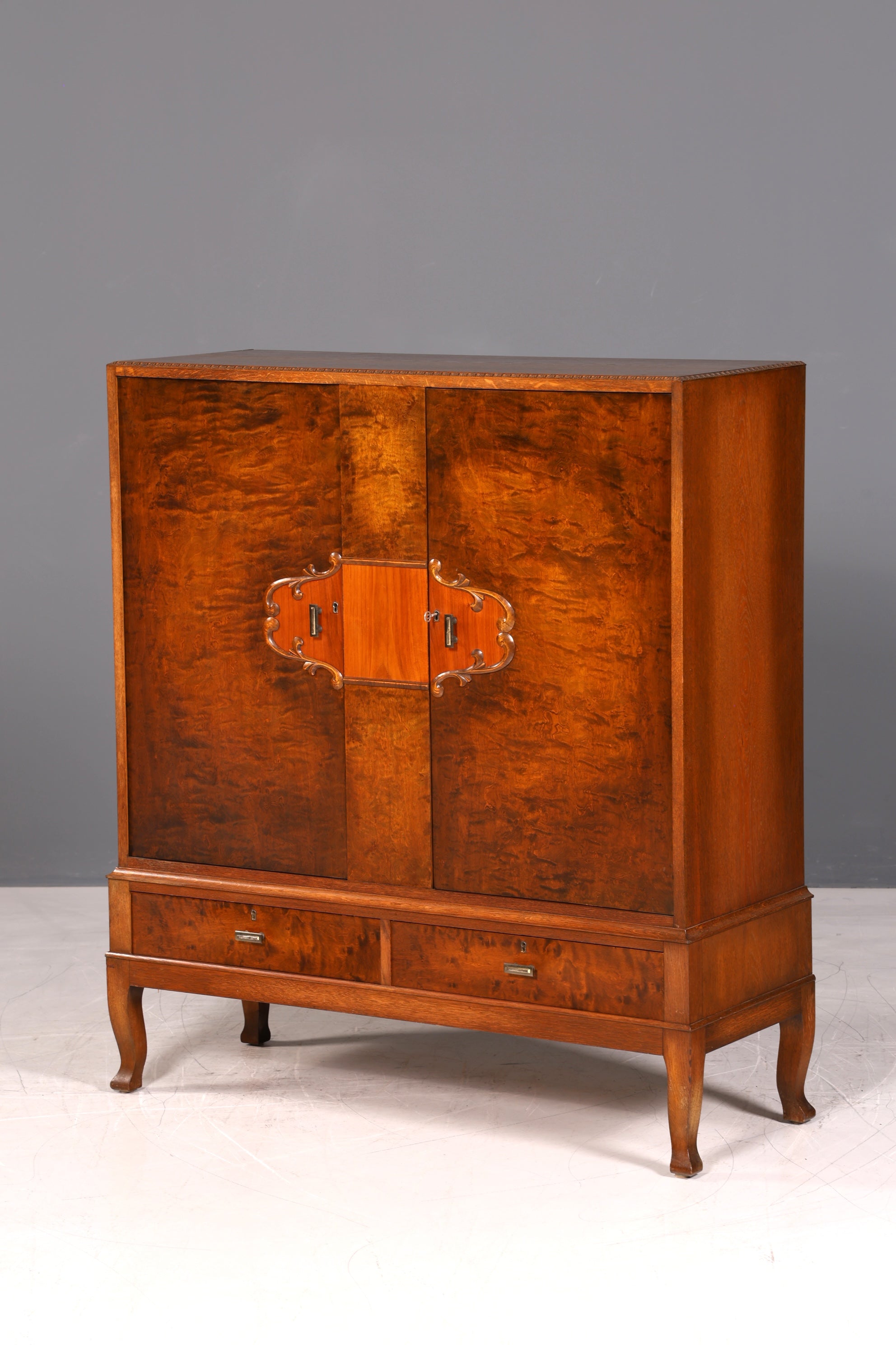 G149 Finish cm Stilvoller Original Art Deco Schrank Vertiko Sideboard um 1930 Highboard Kommode