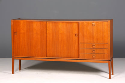 Wunderschönes Mid Century Highboard Teak Holz Schrank Danish Design Büro Kommode 60s