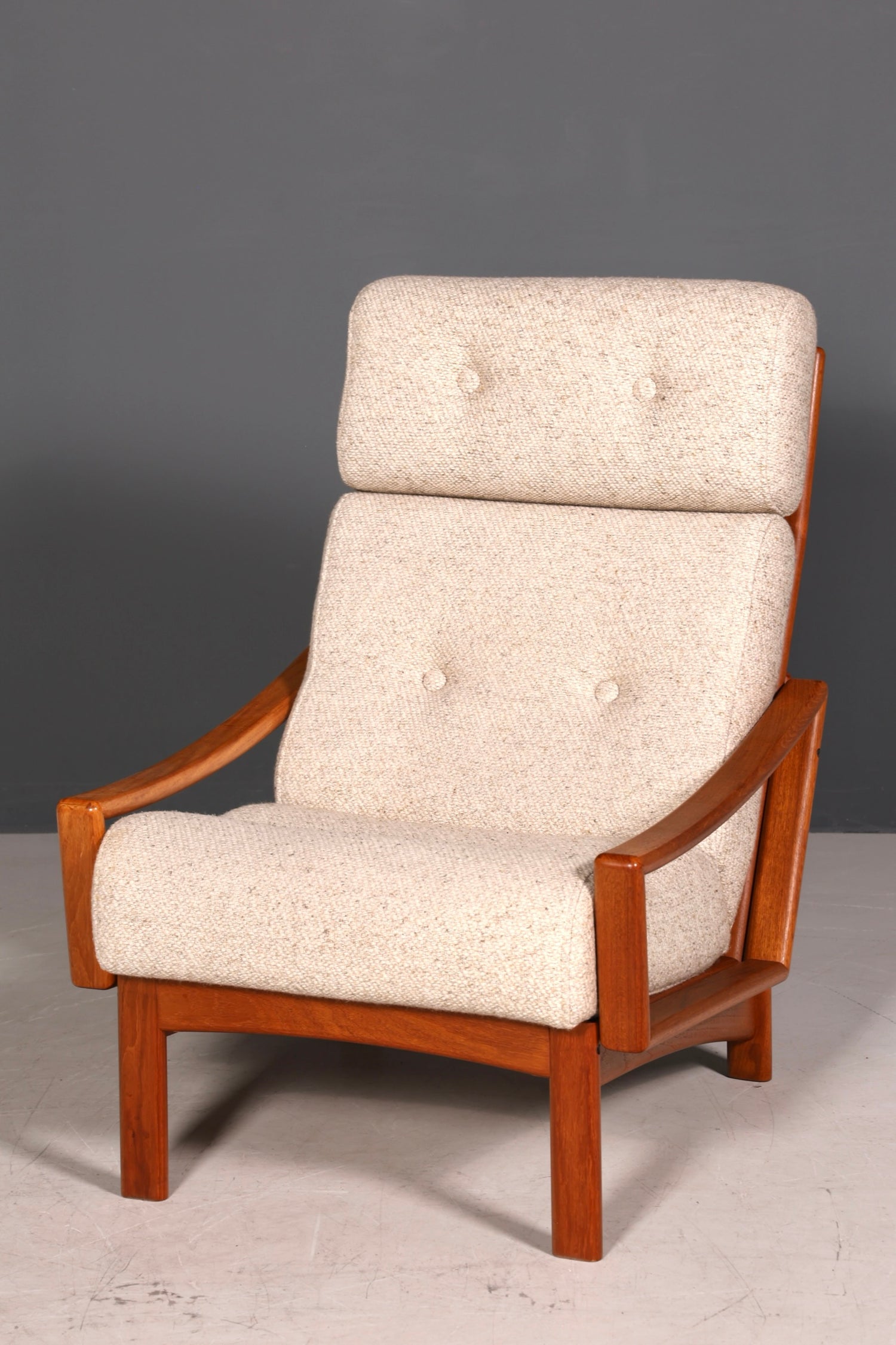 Wunderschöner Mid Century Sessel echt Holz Armlehnsessel 60s Danish Design Lesesessel