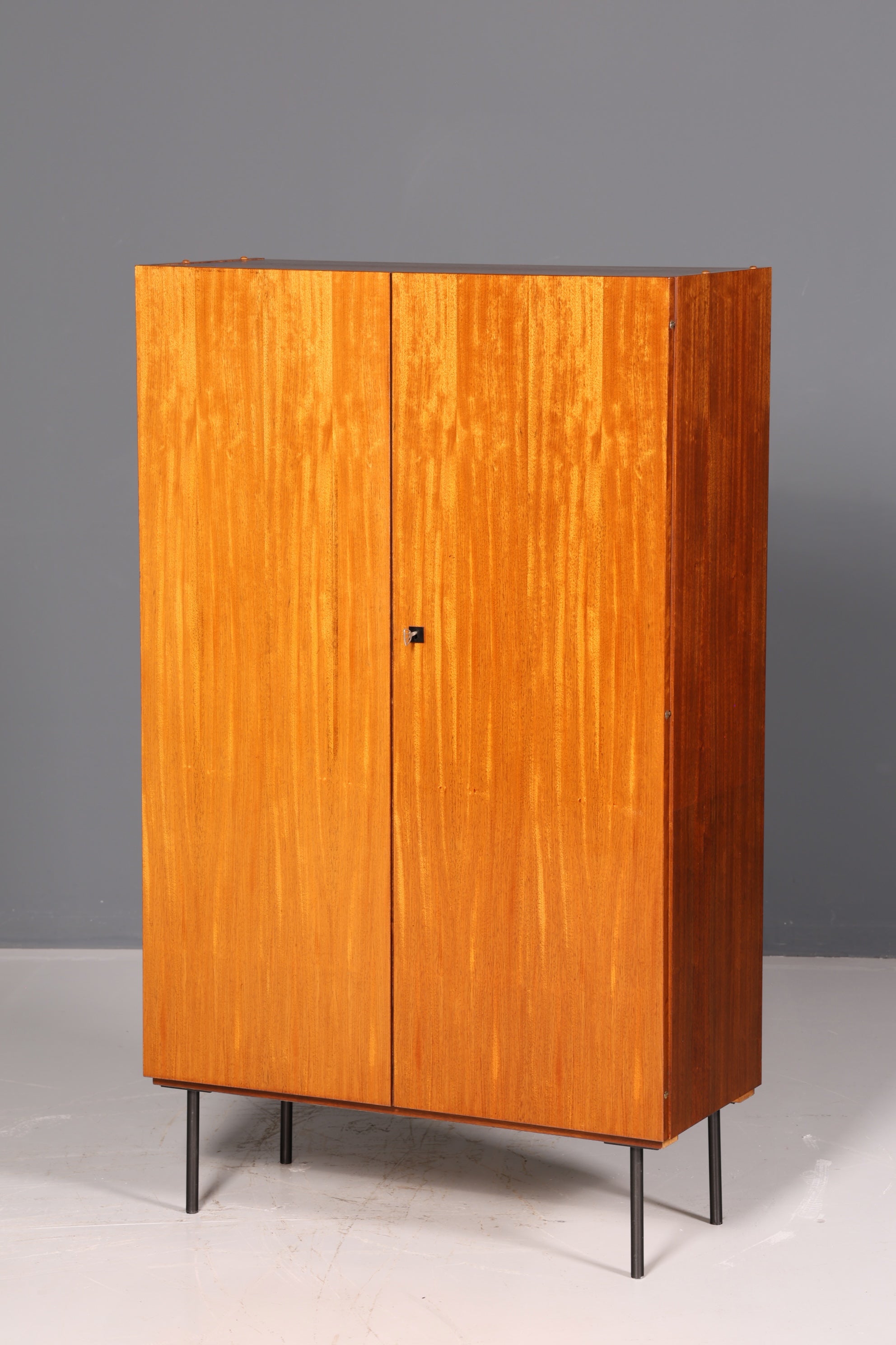 Stunning mid-century wardrobe, vintage cabinet, retro linen cupboard, hallway wardrobe, 1960s wood