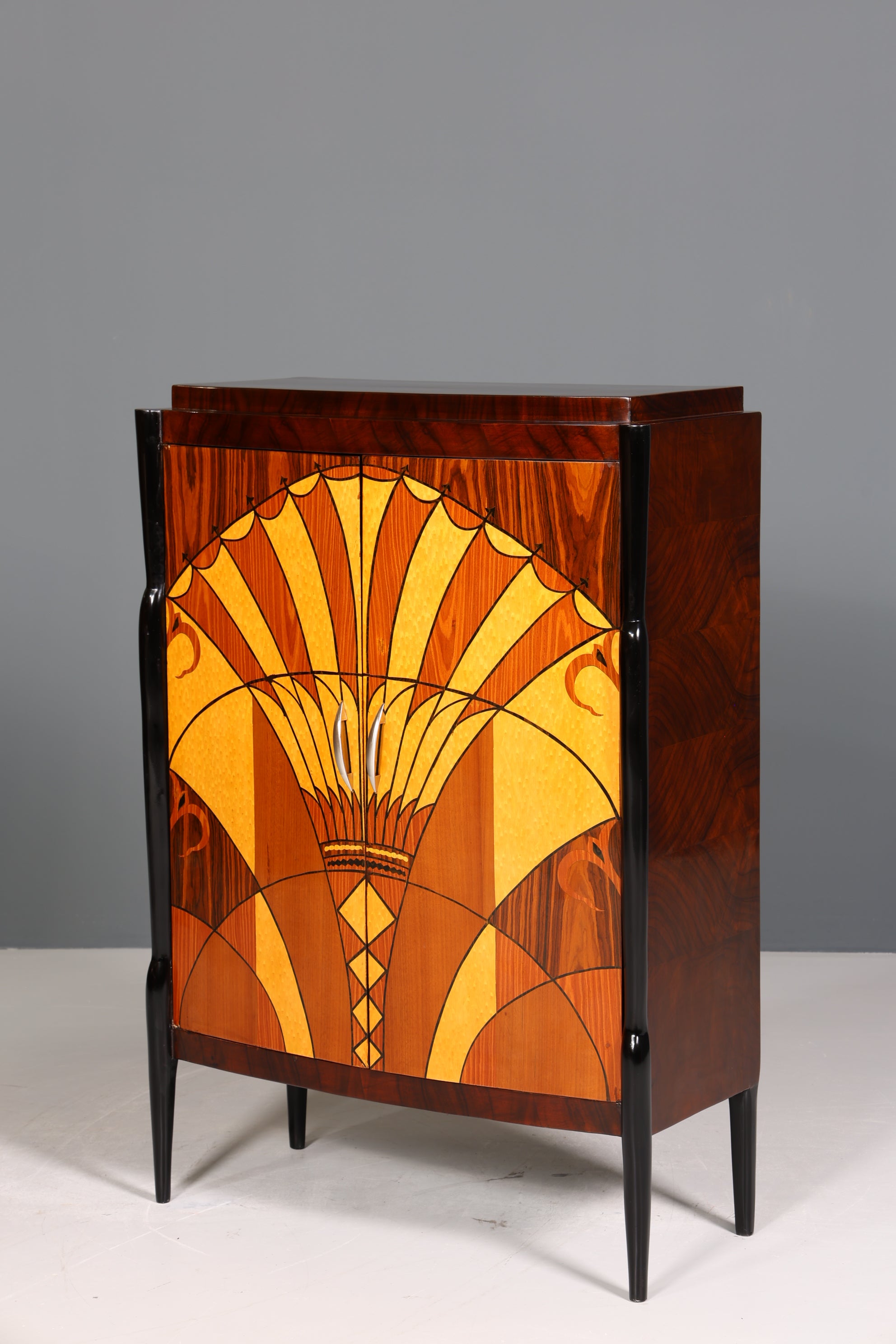 Art Deco Stil Highboard Schrank Kommode Vertiko Cabinet Sun