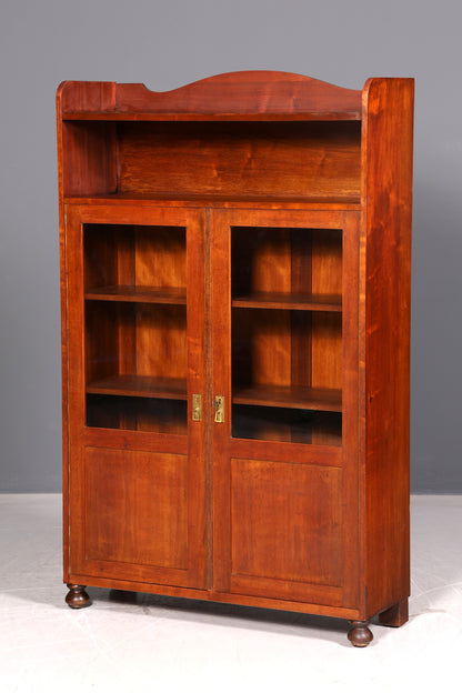 Traumhafte Jugendstil Vitrine Eiche Bücherschrank Antik Schrank Geschirrschrank Glasvitrine um 1900 Vintage
