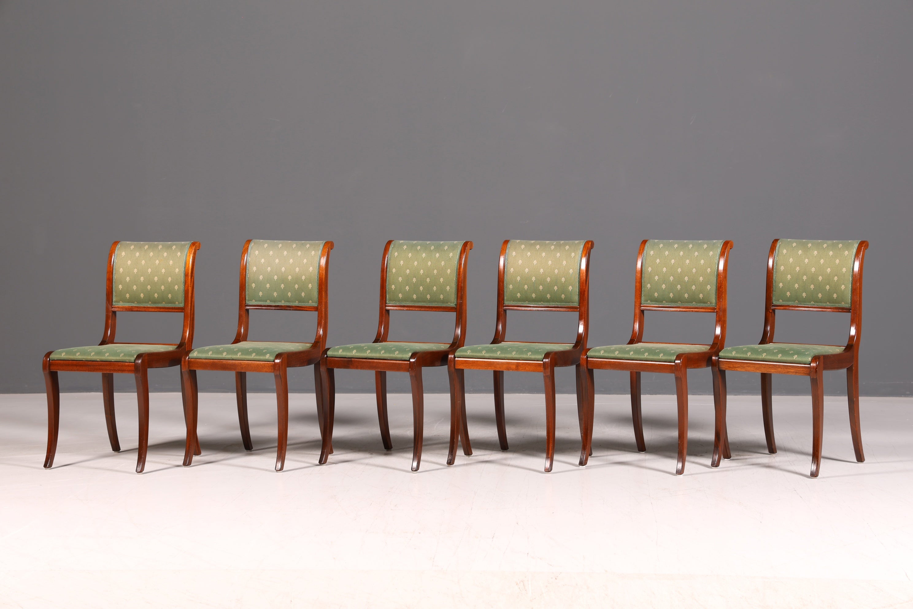 6x Elegant English Dining Chairs 60s Kitchen Chairs Dining Room Chairs Chair Set