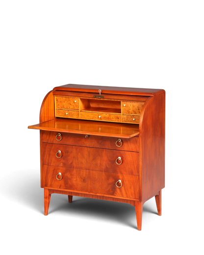 Traumhafter Mid Century Rollladen Sekretär echt Holz Büro Schrank Vintage Schreibkommode