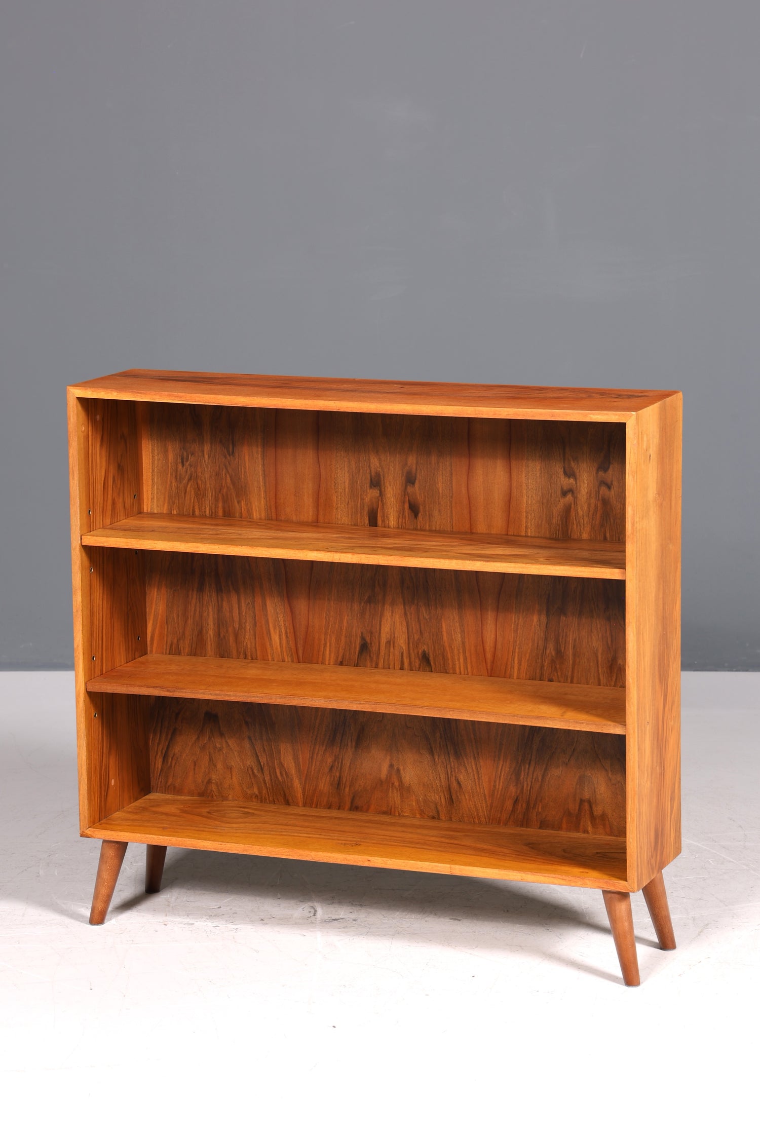 Original Musterring shelf, Mid-Century bookcase, Retro real wood book storage