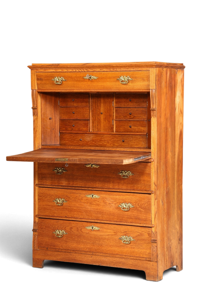 Edler Louis Philippe Sekretär um 1880 Gründerzeit Antik Schrank Chiffoniere Highboard