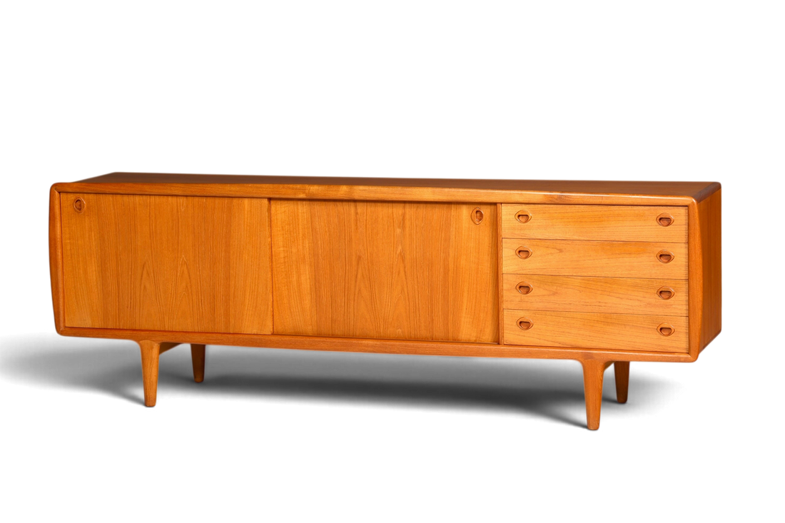 Beeindruckendes Original H.P. Hansen XXL Sideboard Teak Holz TV Kommode Vintage Schrank