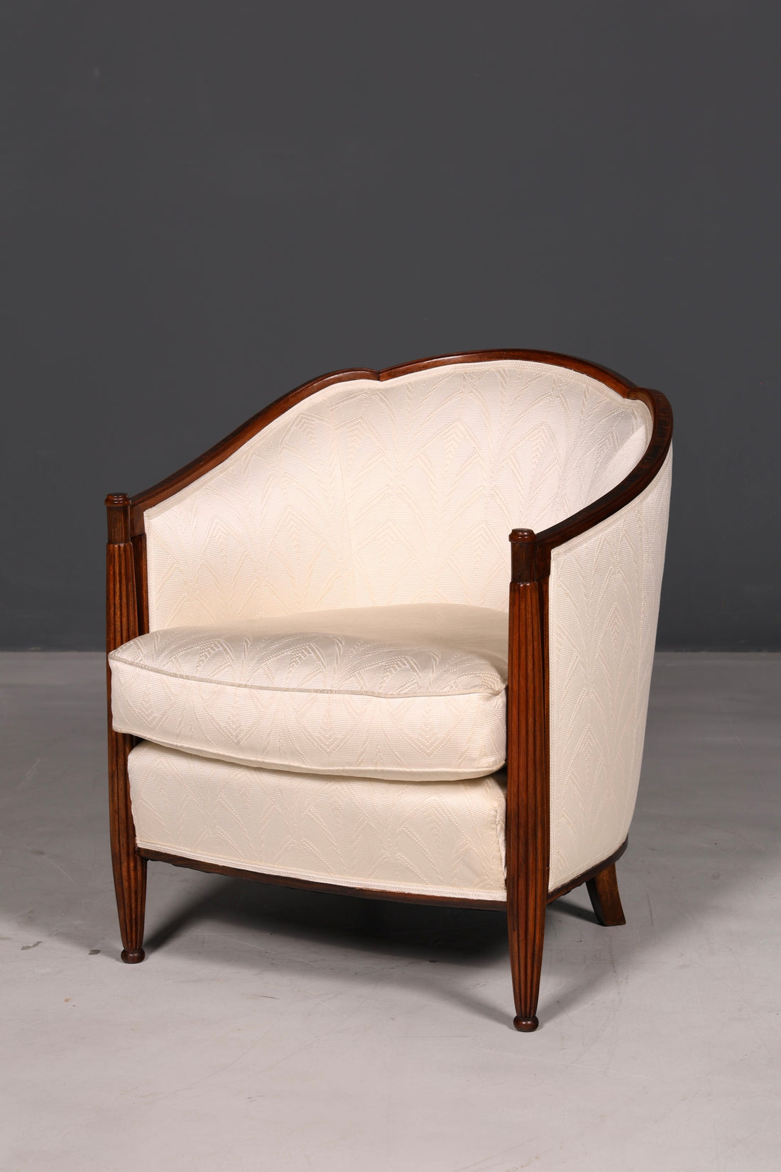 Elegante artdecostoel clubfauteuil loungestoel fauteuil met armleuningen vintage gestoffeerde fauteuil 1 van 2