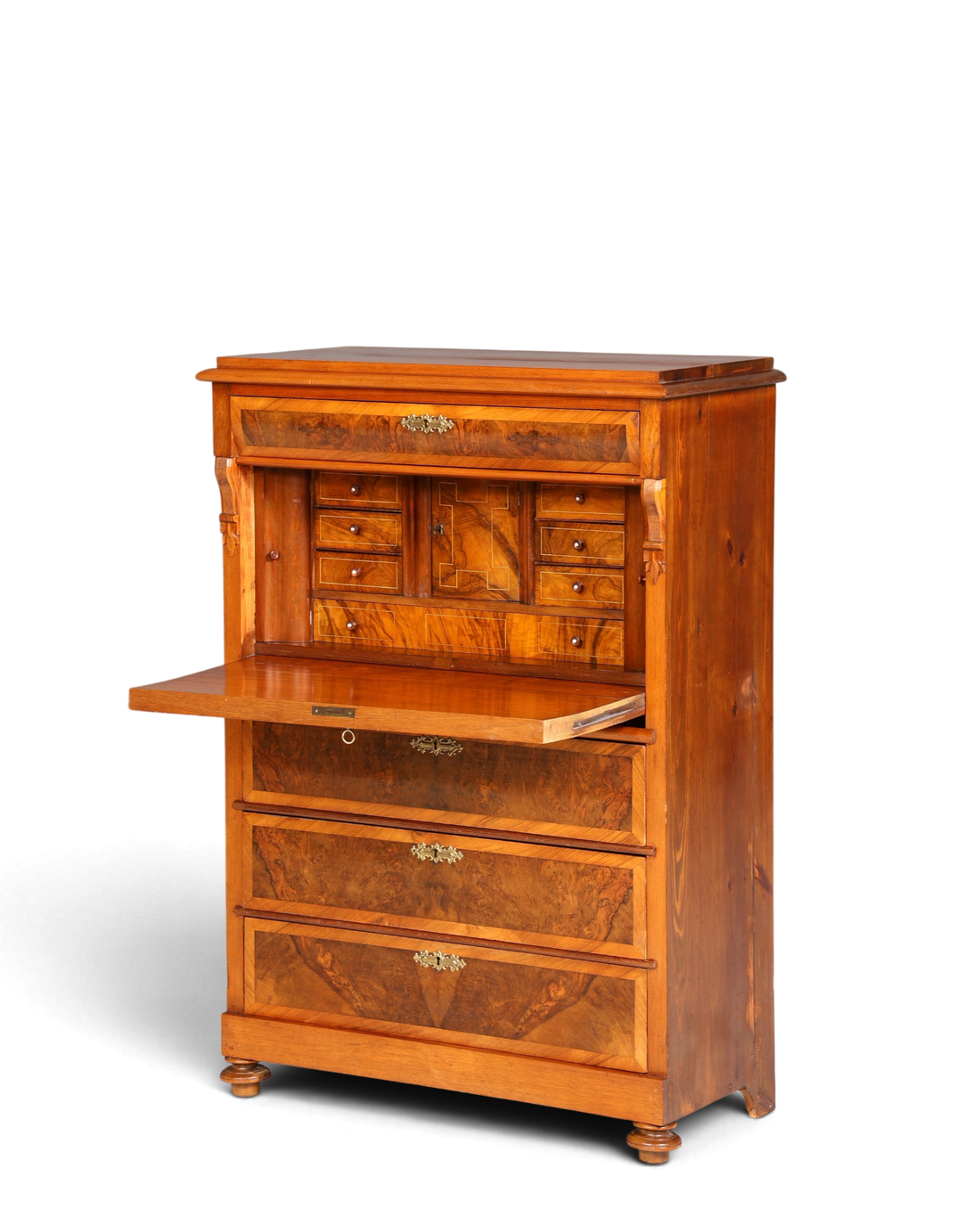Stilvoller Gründerzeit Sekretär Vertiko Highboard Jugendstil Kommode Schrank um 1880