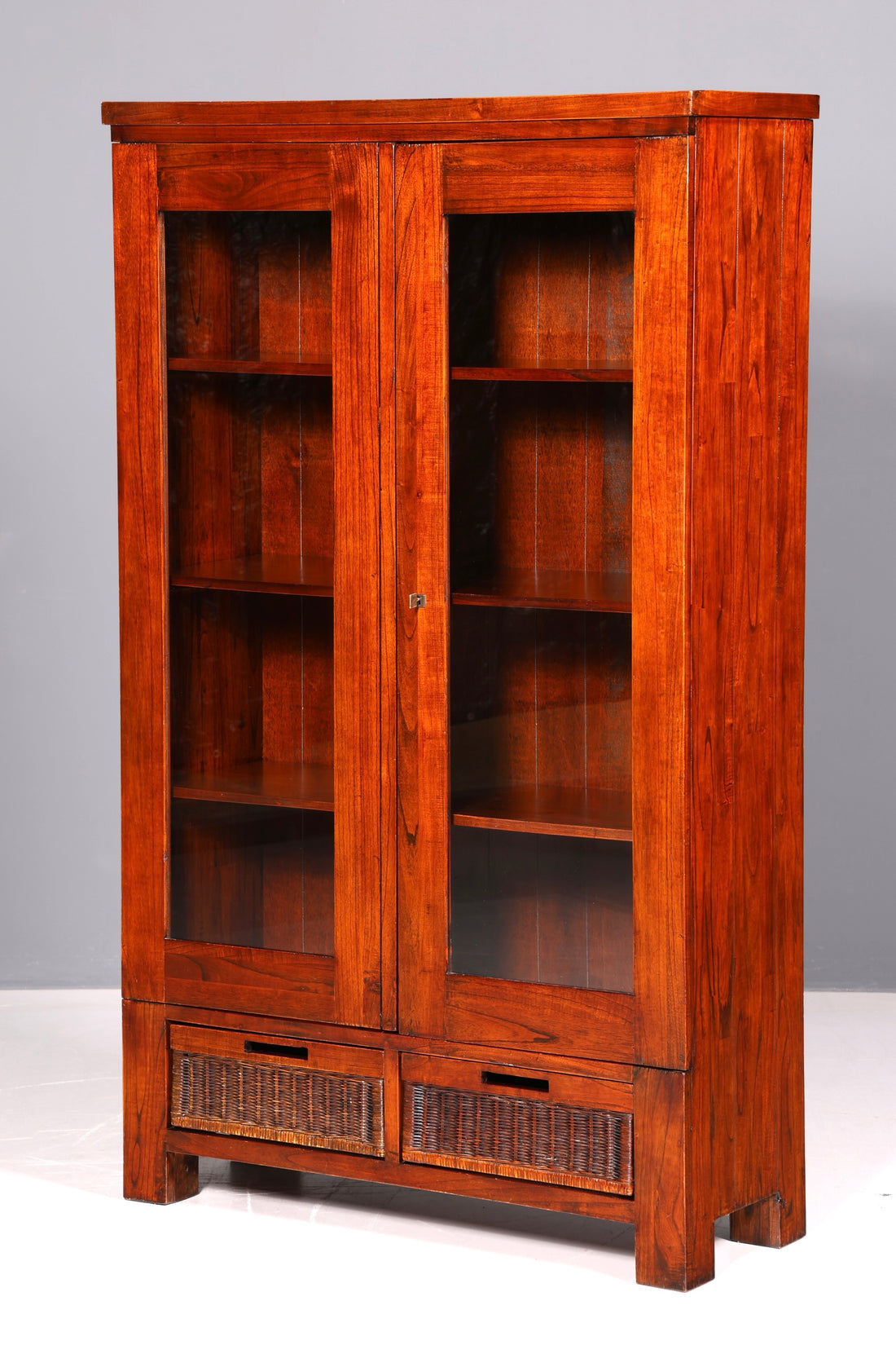 Wunderschöne Vitrine im englischen Stil Englische Bücherschrank Antik Stil Glasvitrine Buffet Holz Schrank