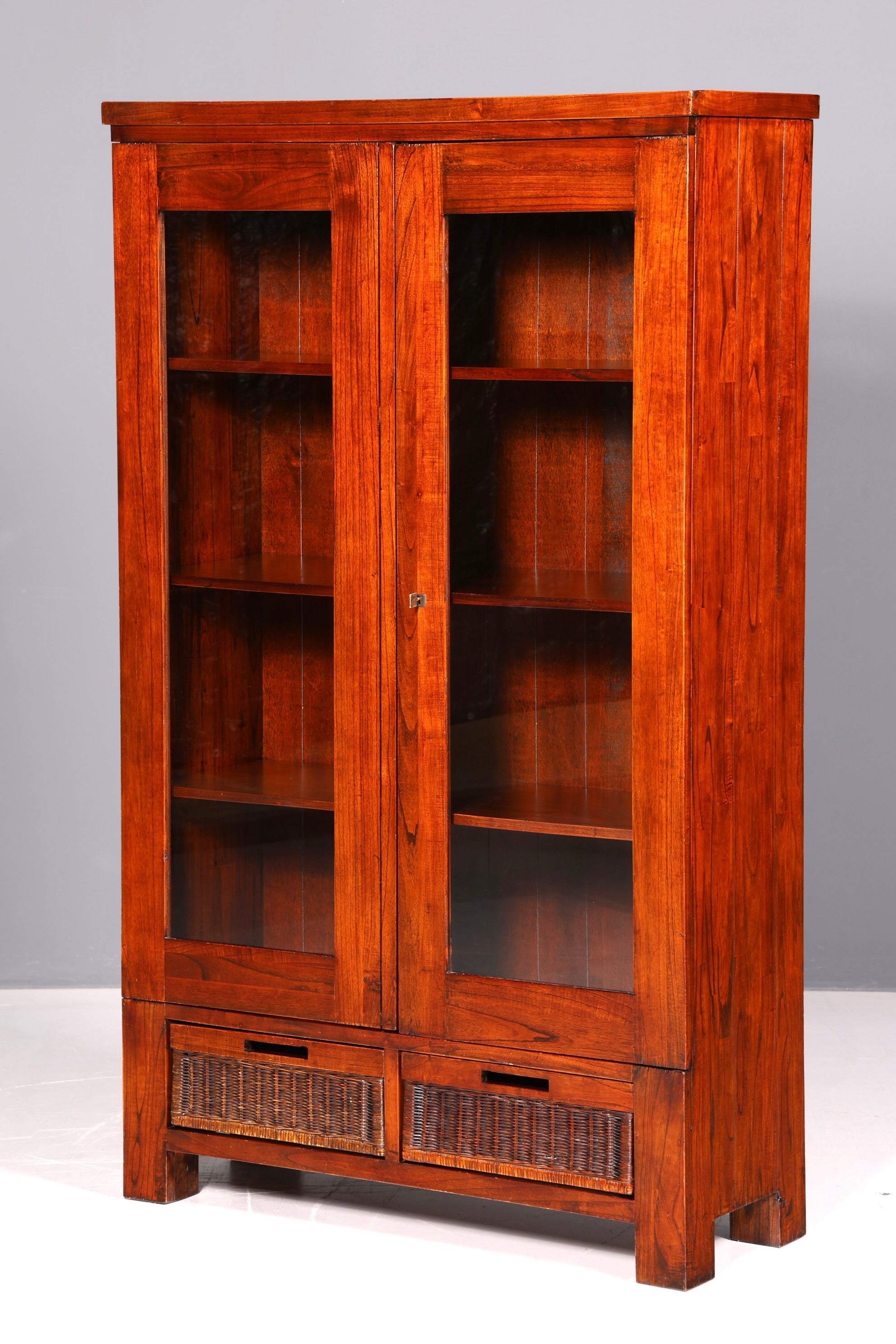 Wunderschöne Vitrine im englischen Stil Englische Bücherschrank Antik Stil Glasvitrine Buffet Holz Schrank